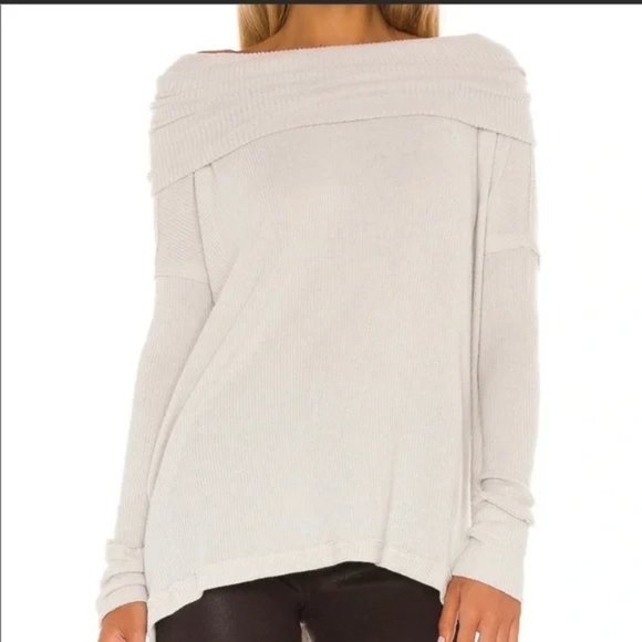 Free People Sweaters - Free People Juicy Long Sleeve Shirt Stone Cold NWT Size XSmall